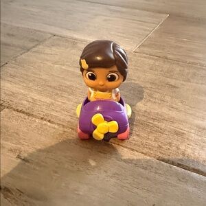 Purple and Yellow Toy Car with Character